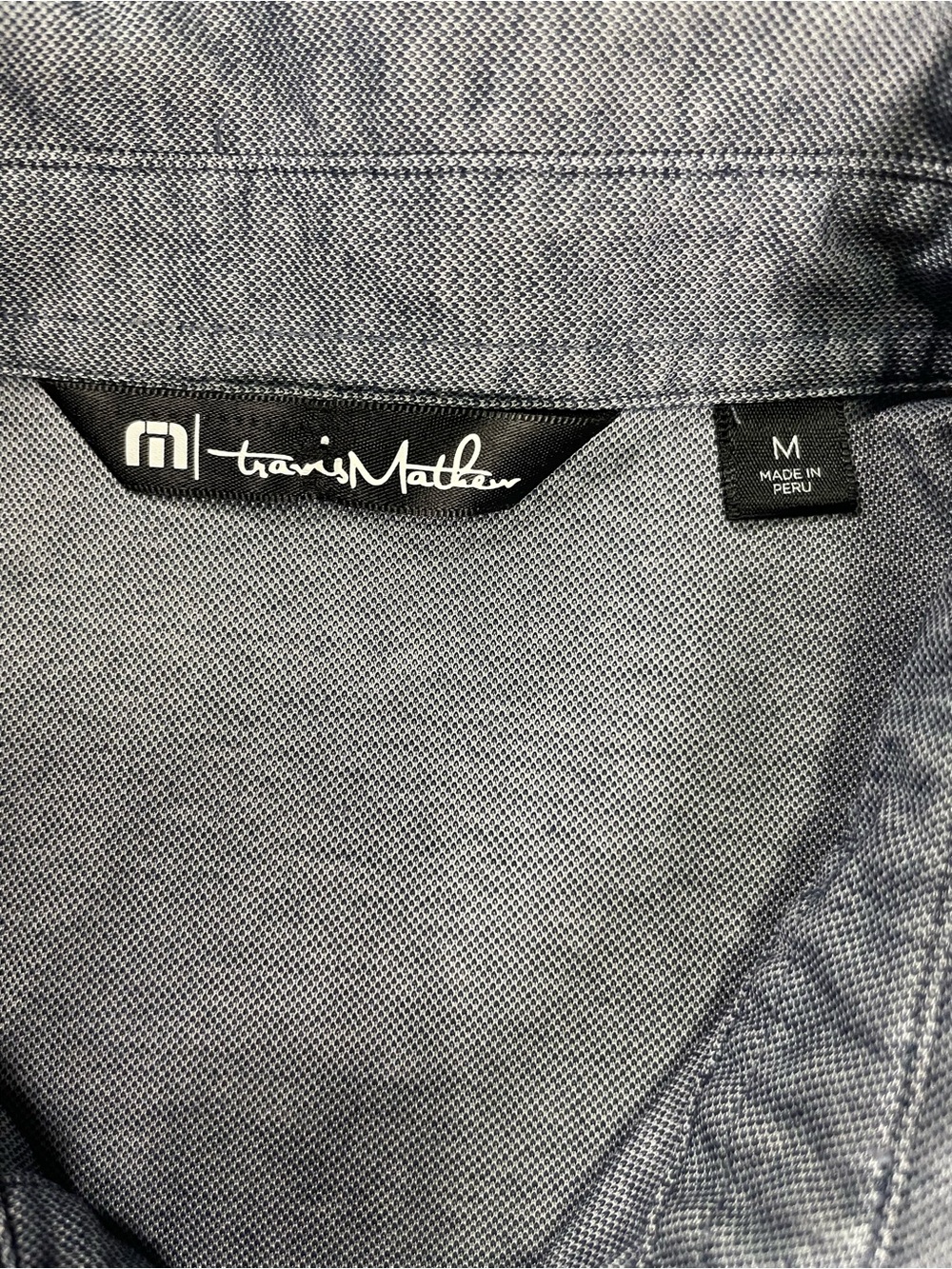 TravisMathew Heather Gray Pima Cotton Blend Golf Polo Shirt Men’s Medium - Picture 8 of 9